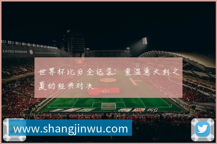 世界杯比分全记录:重温意大利之夏的经典对决